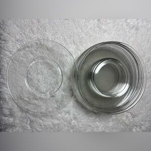 Vintage Arcoroc France Clear Glass Salad Plates Set of 6 Minimalist Classic